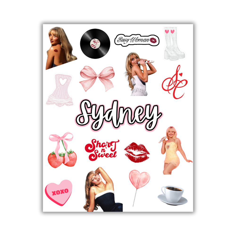 CUSTOM NAME SABRINA STICKER SHEETS