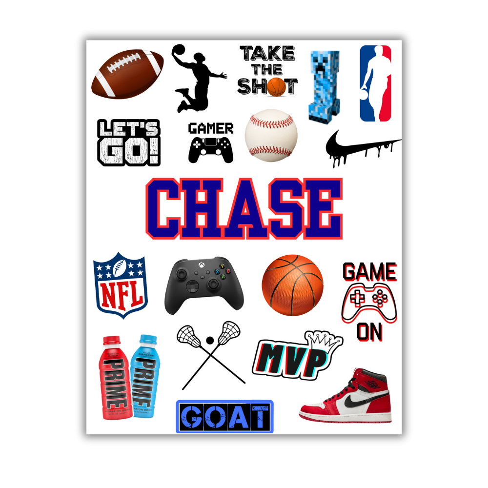 GAME TIME STICKER SHEET