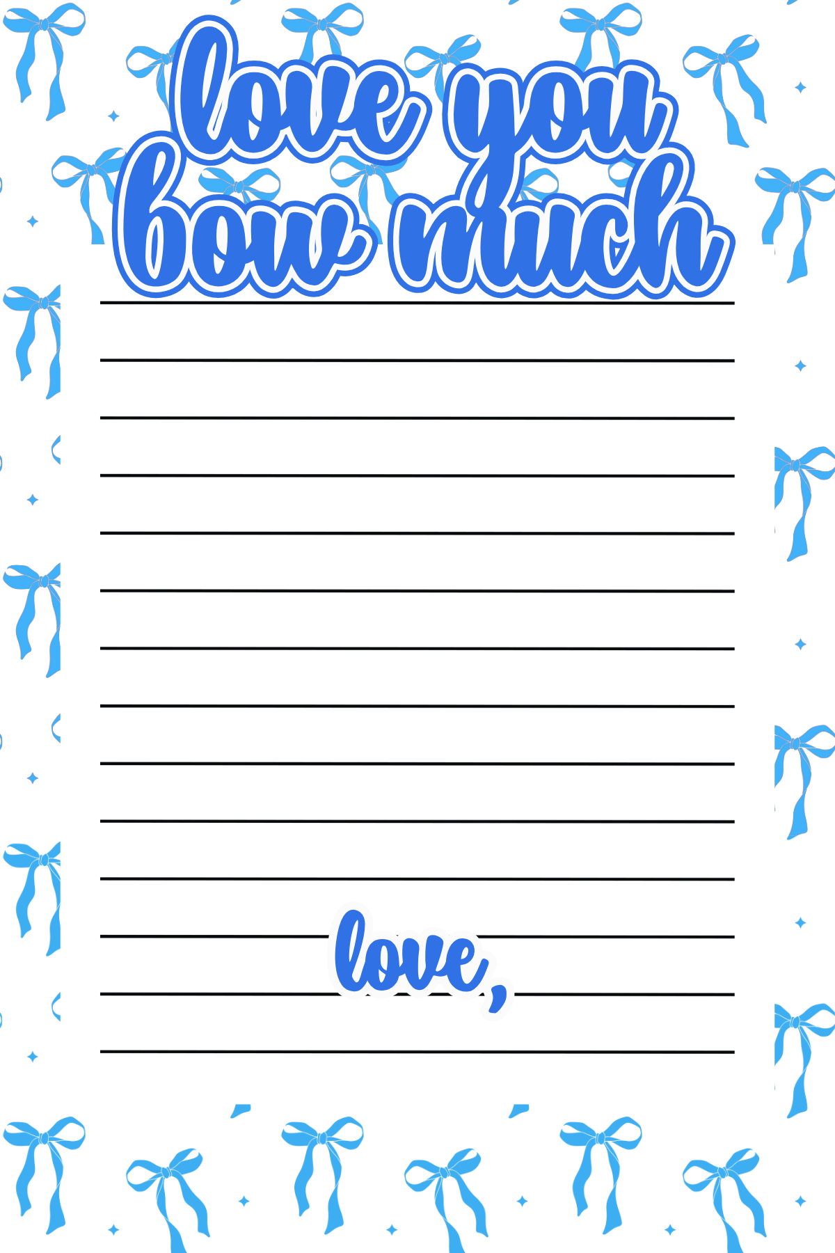 Camp Color Bows Notepad