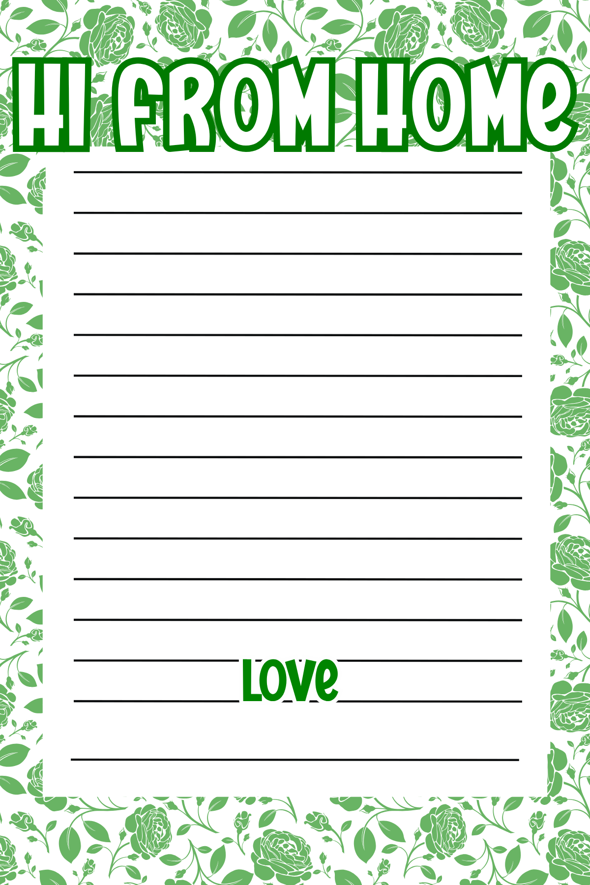 Custom Color Floral Notepad