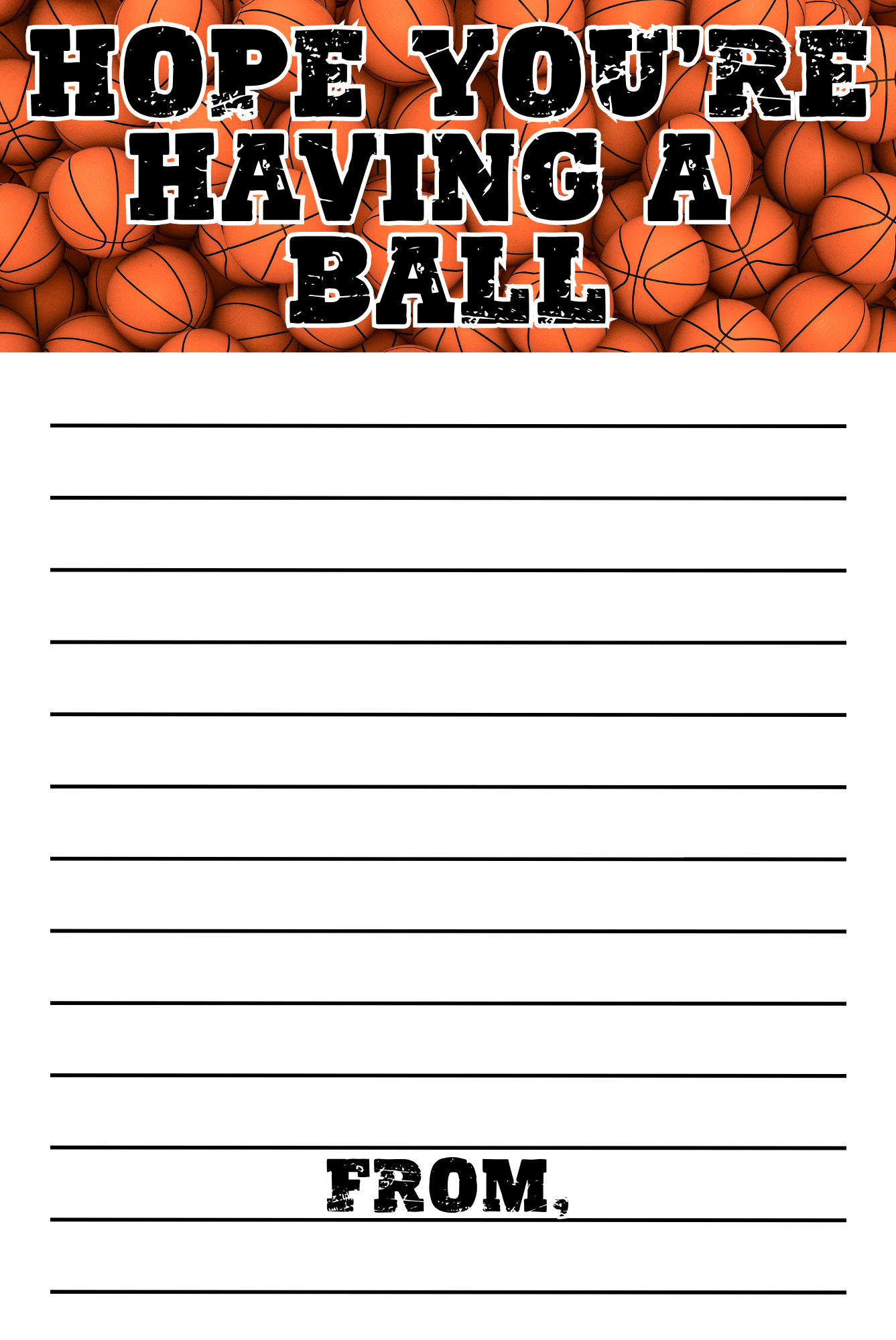 Basketballs Boys Notepad