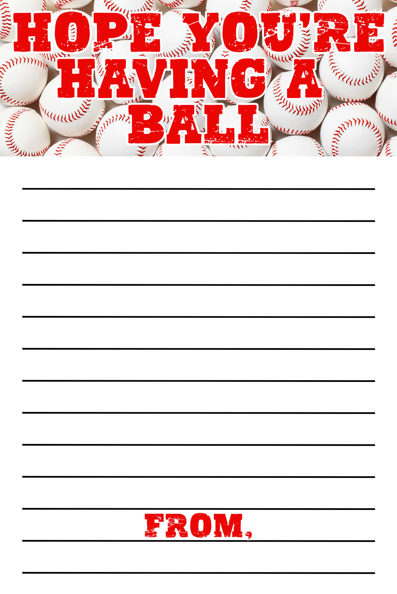 Baseballs Boys Notepad