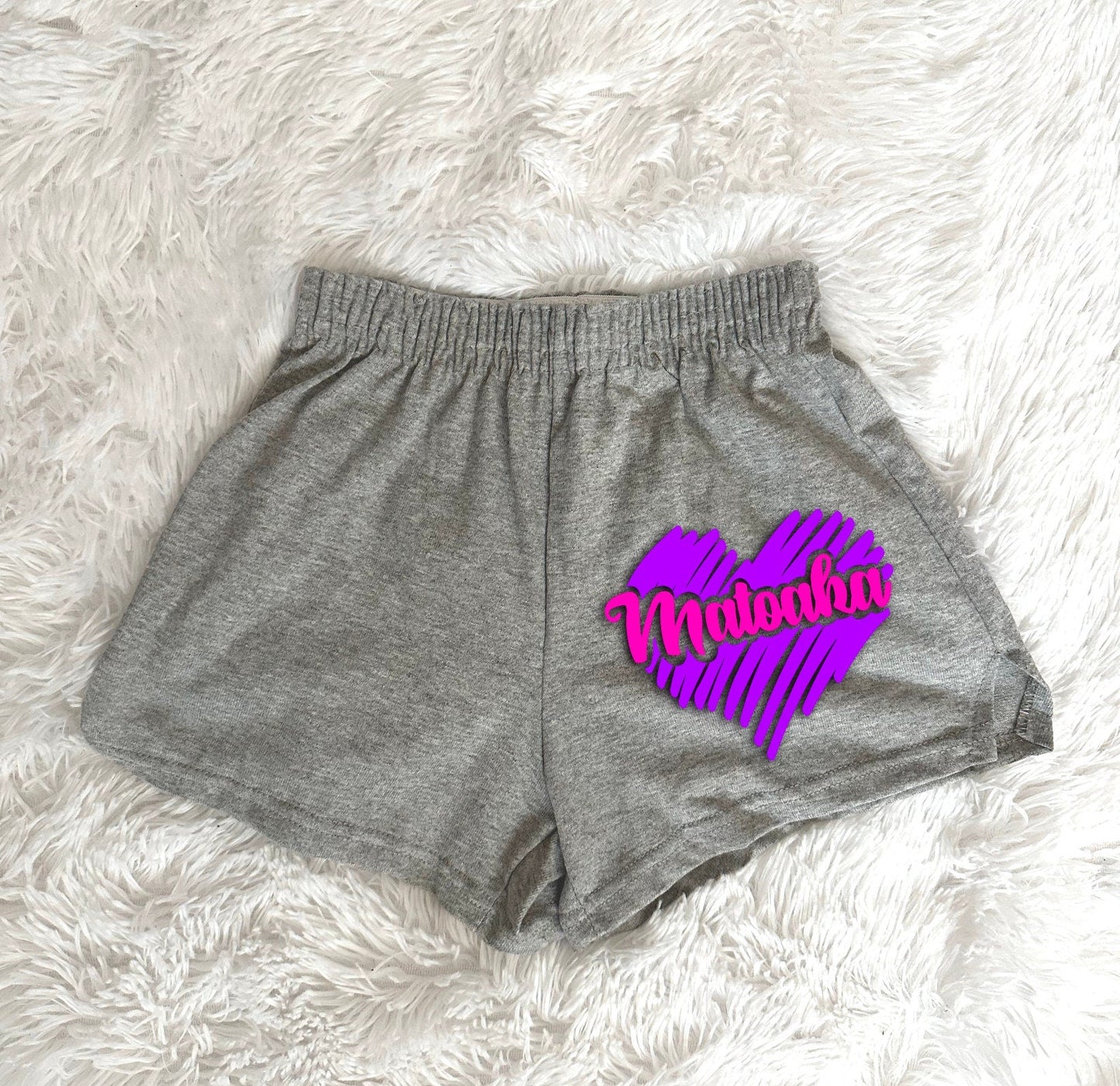 CUSTOM CAMP Scribble Heart Shorts