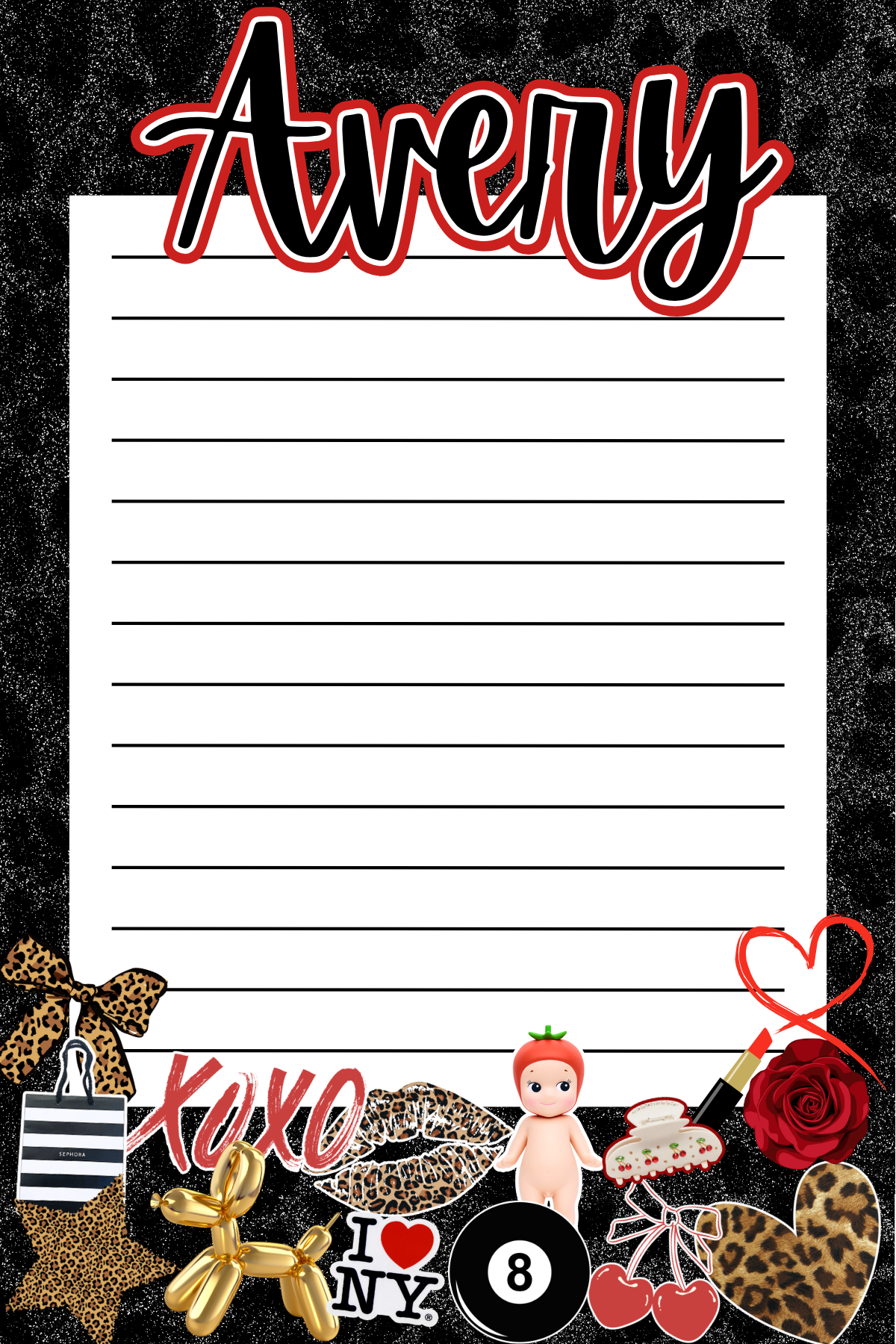 Leopard Girl Camp Notepad