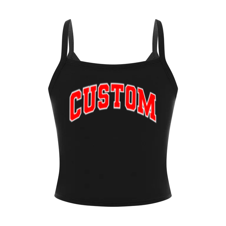 Custom College Spaghetti Strap Varsity Tank
