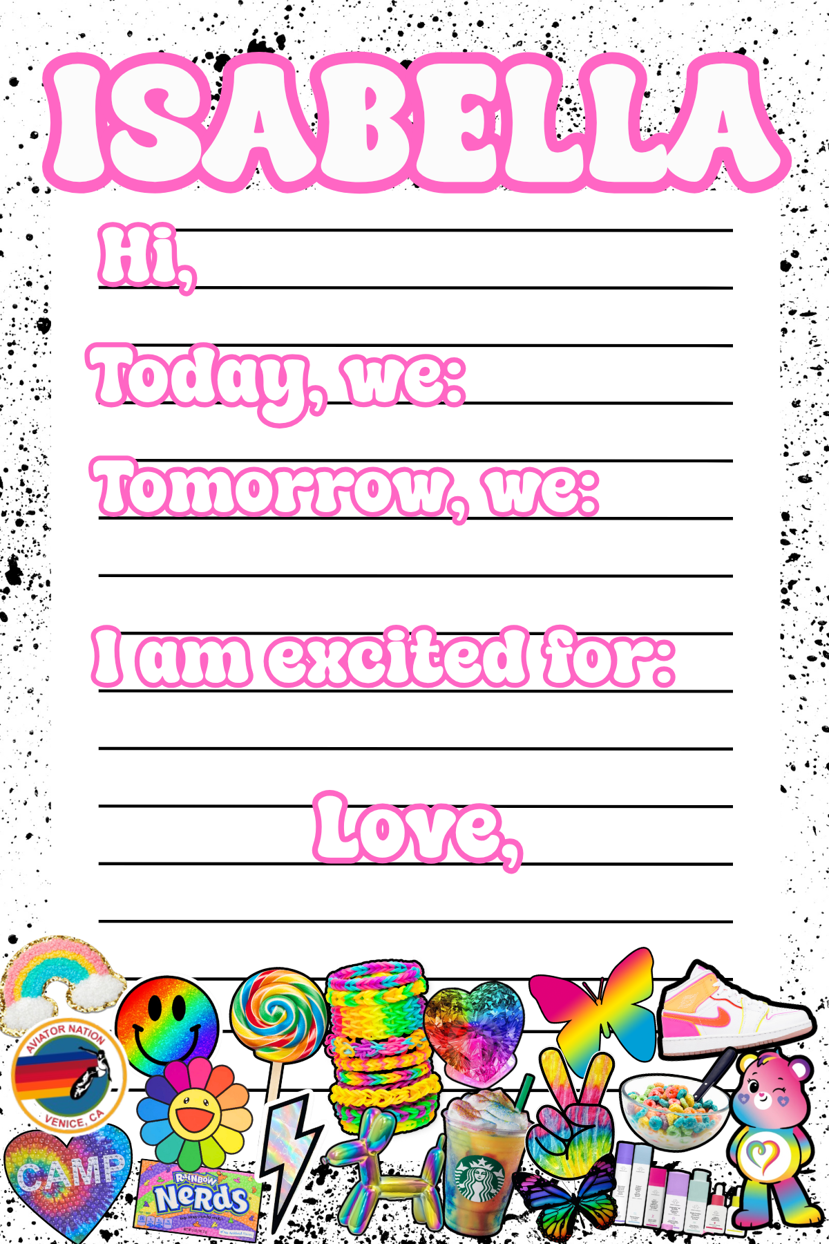 Rainbow Things Notepad
