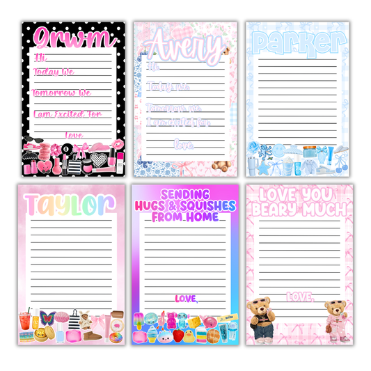 Girls Predesigned Notepads