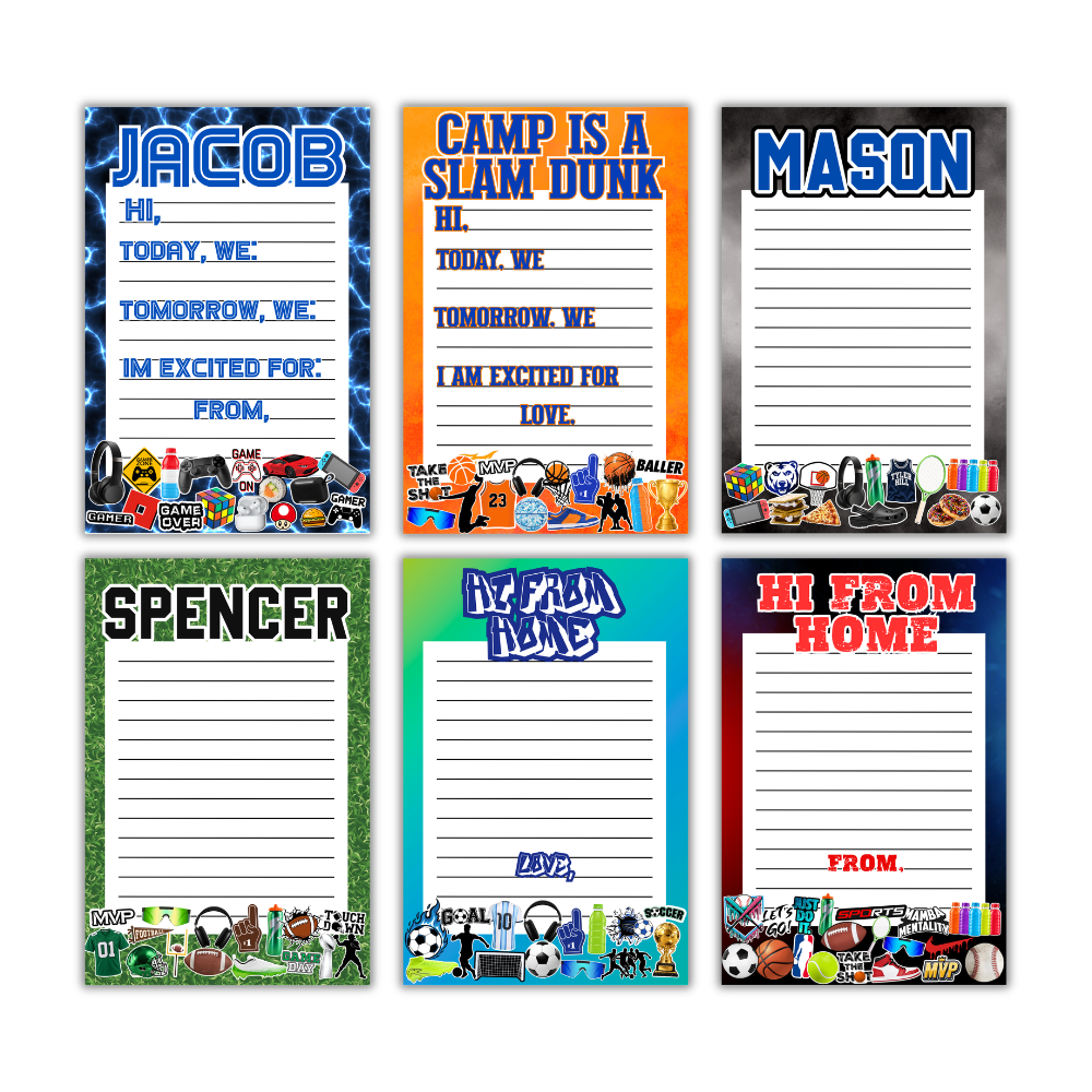 Boys Predesigned Notepads