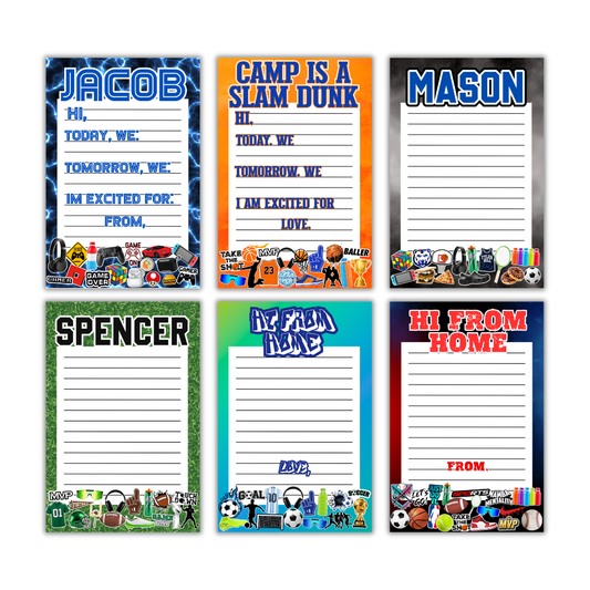 Boys Predesigned Notepads