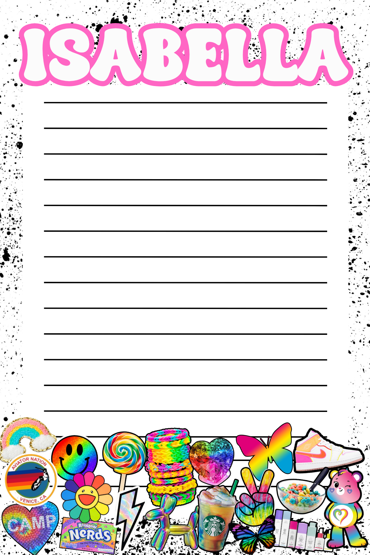Rainbow Things Notepad