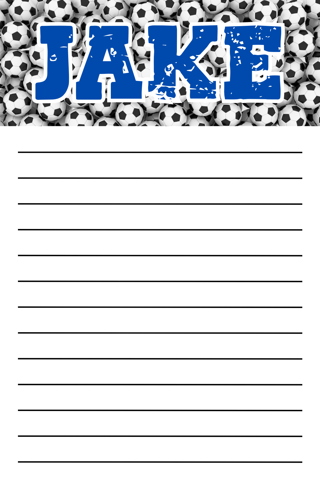 Soccer Boys Notepad