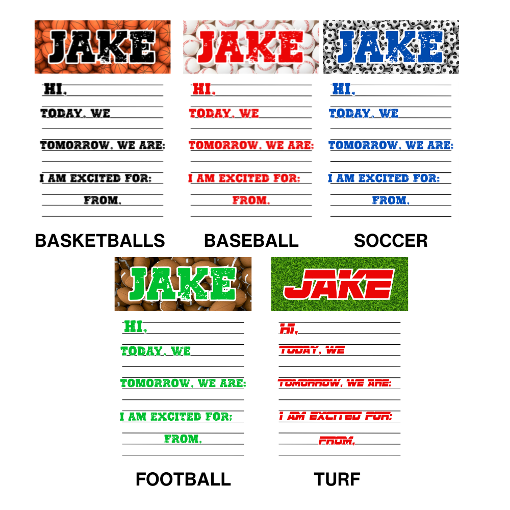 Boys Sporty Notepads