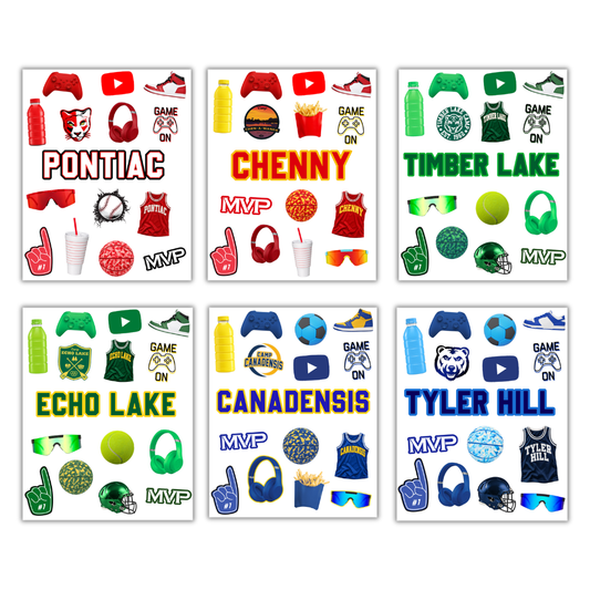 BOYS CAMP COLOR STICKER SHEET