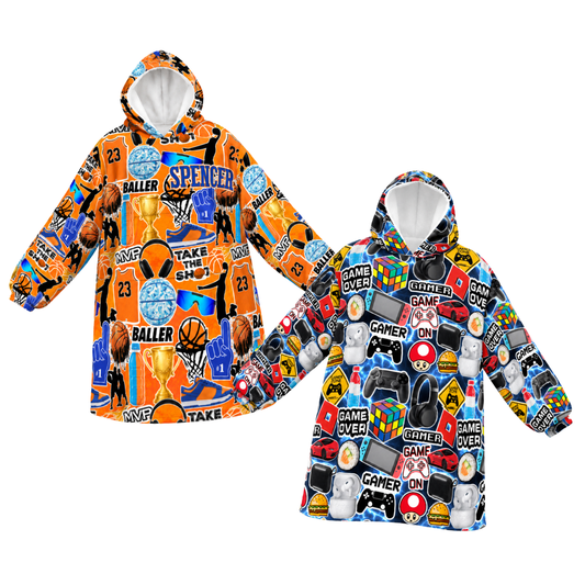 Boys Custom Blanket Hoodie