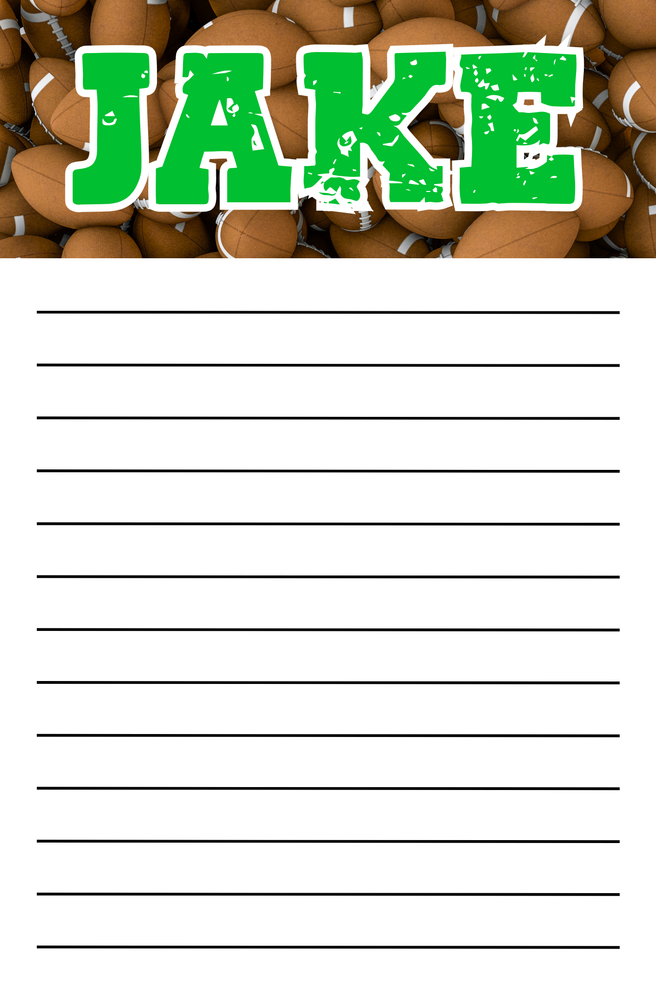 Football Boys Notepad