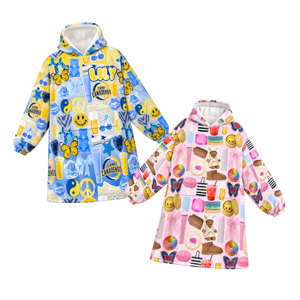 Girls Custom Blanket Hoodie