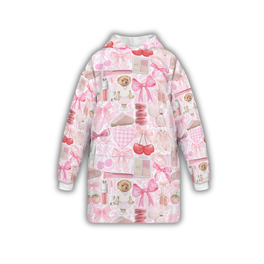 Girls Custom Blanket Hoodie