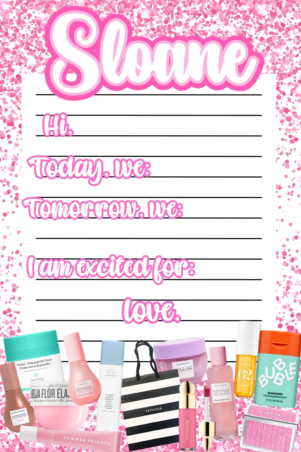 Glam Girl Camp Notepad