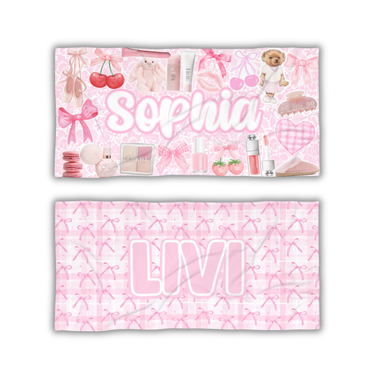 Girls Custom Name Towel