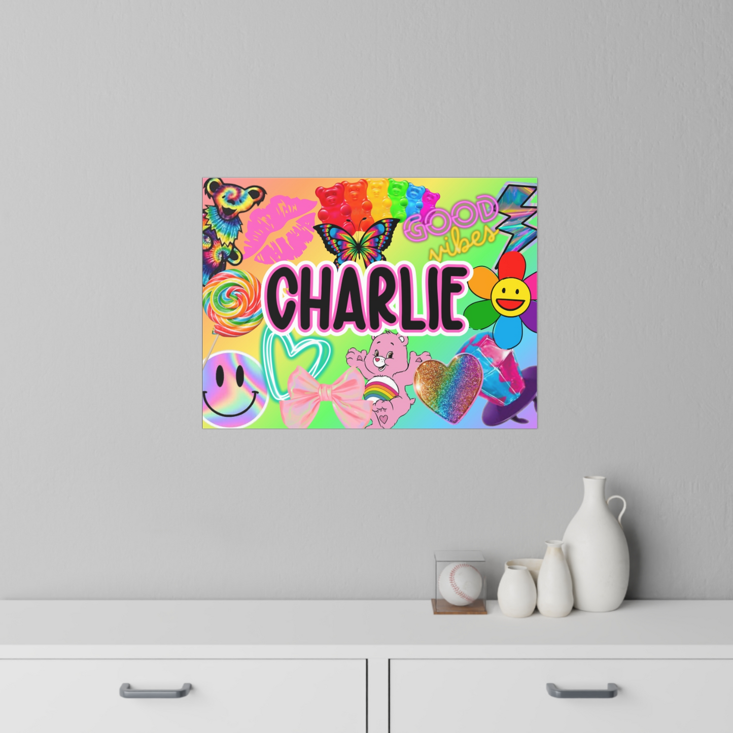 CUSTOM NAME/PRINT Repositionable Wall Poster