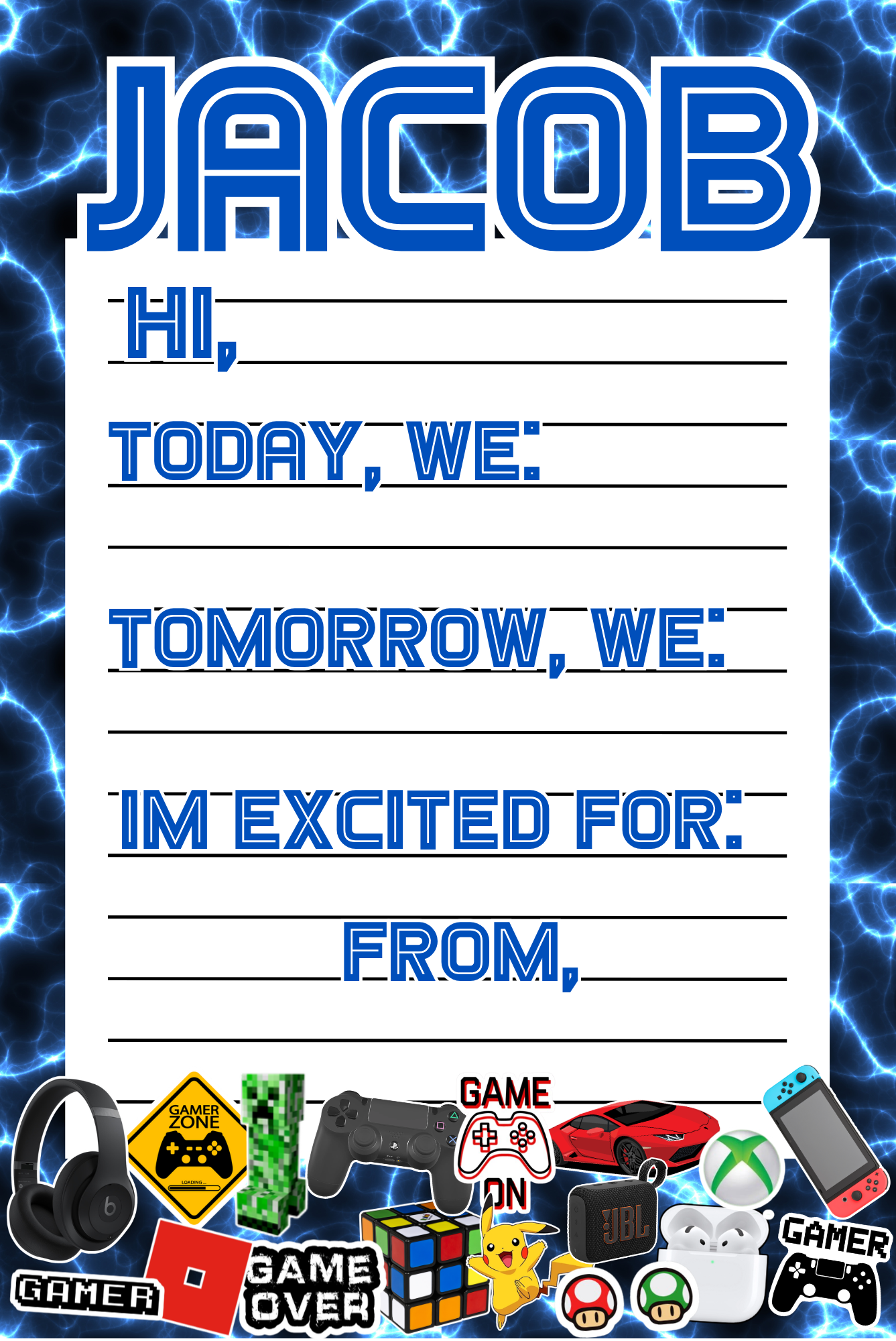 Gamer Boys Notepad
