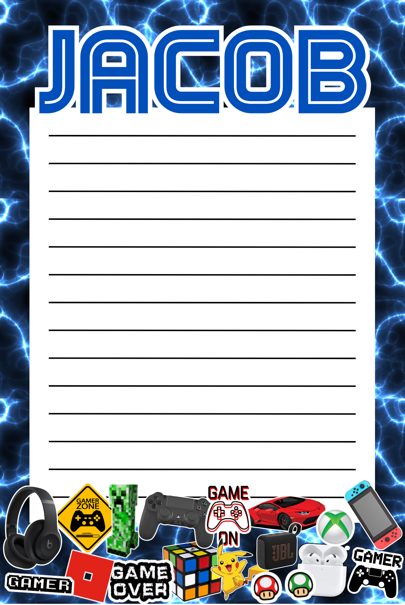Gamer Boys Notepad