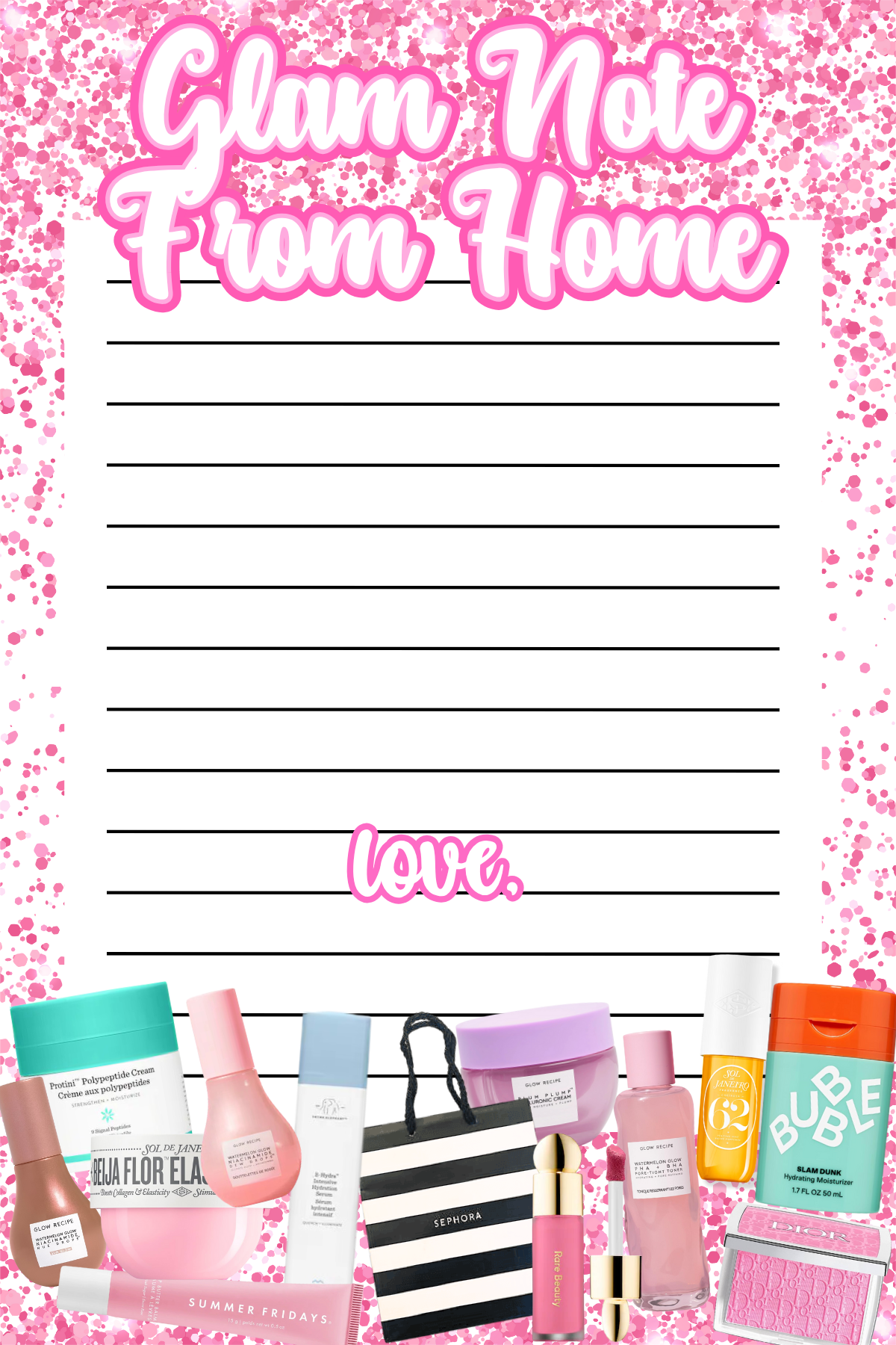 Glam Girl Camp Notepad