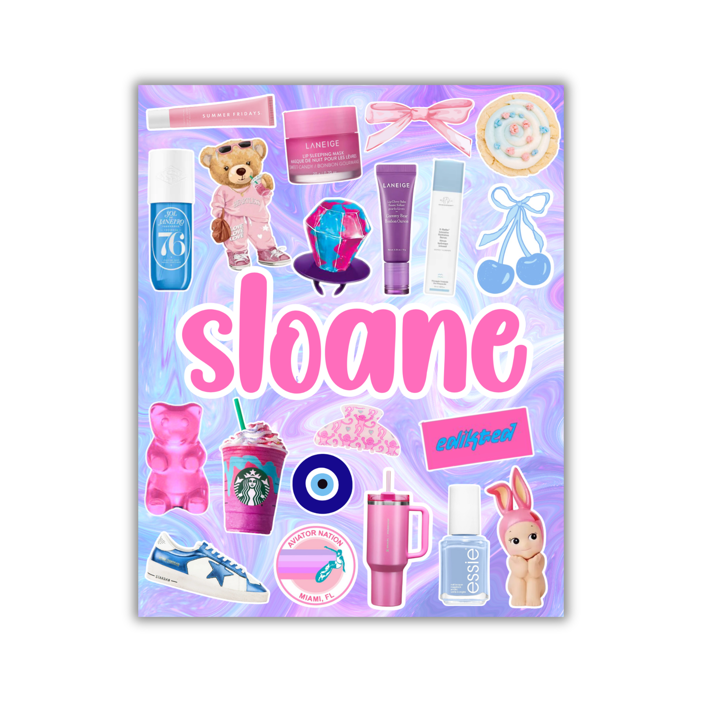 Girls Custom Name Camp Blanket