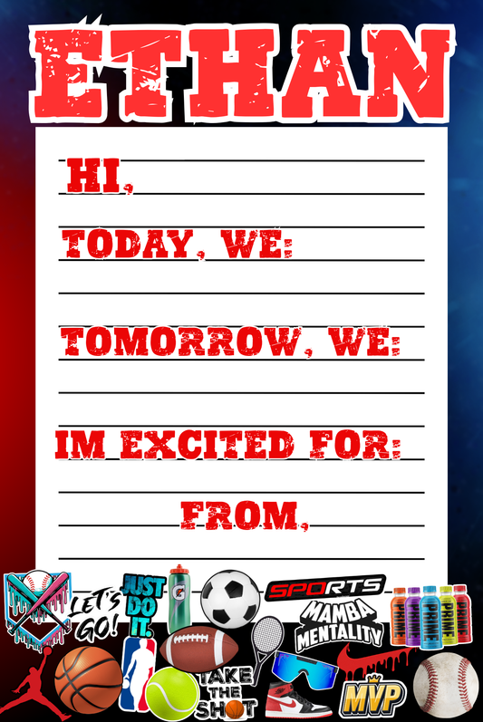 Sports Bro Boys Notepad