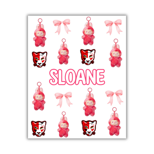 CUSTOM NAME CAMP LABUBU STICKER SHEET