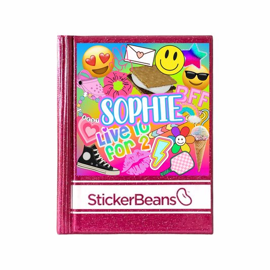 CUSTOM NAME/PRINT Stickerbeans Book COVER ONLY