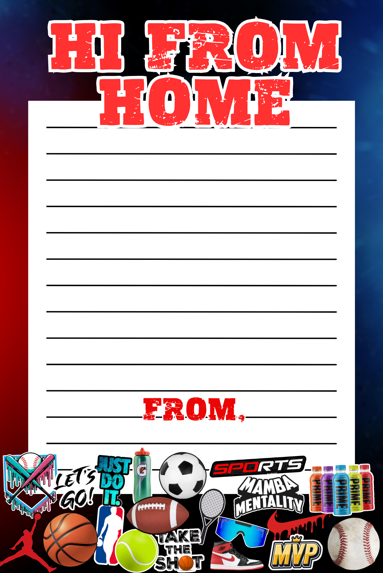 Sports Bro Boys Notepad