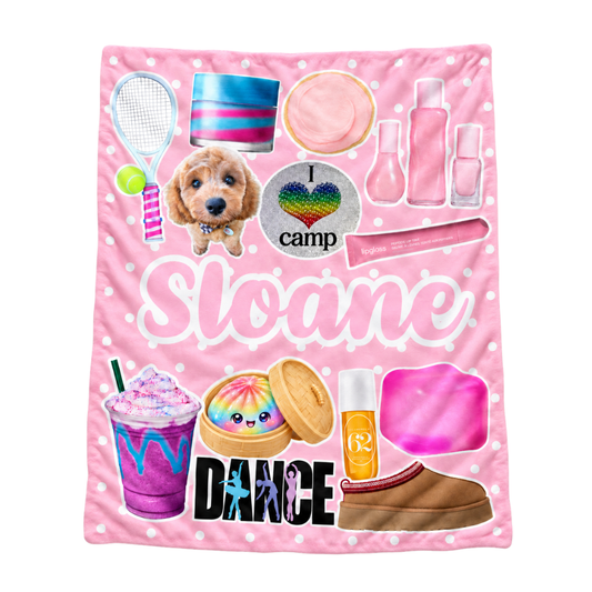 Custom Name Favorite Things Blanket