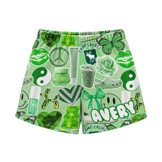 Camp Colors Pajama Shorts Girls