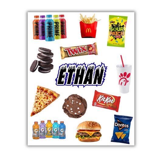 SNACKIN STICKER SHEET