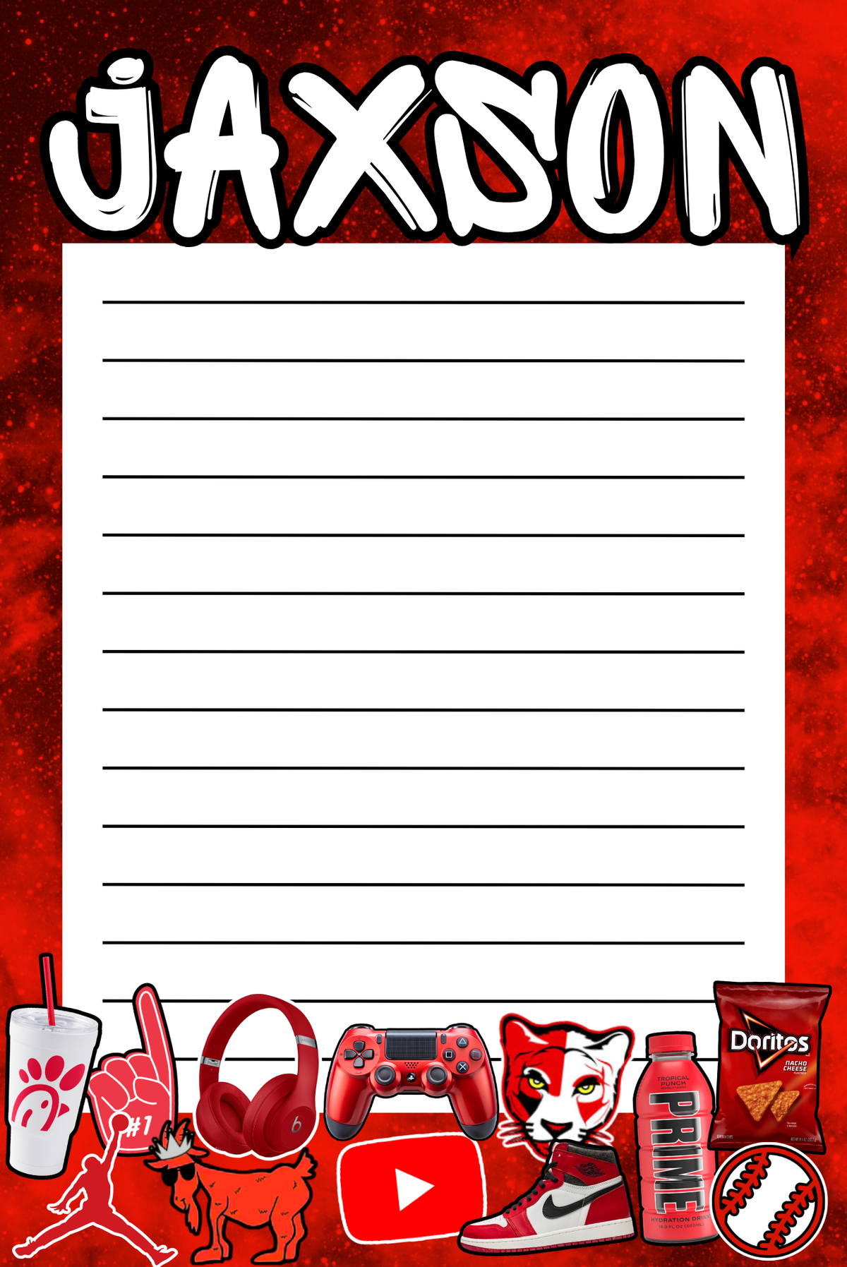 Camp Colors Boys Notepad