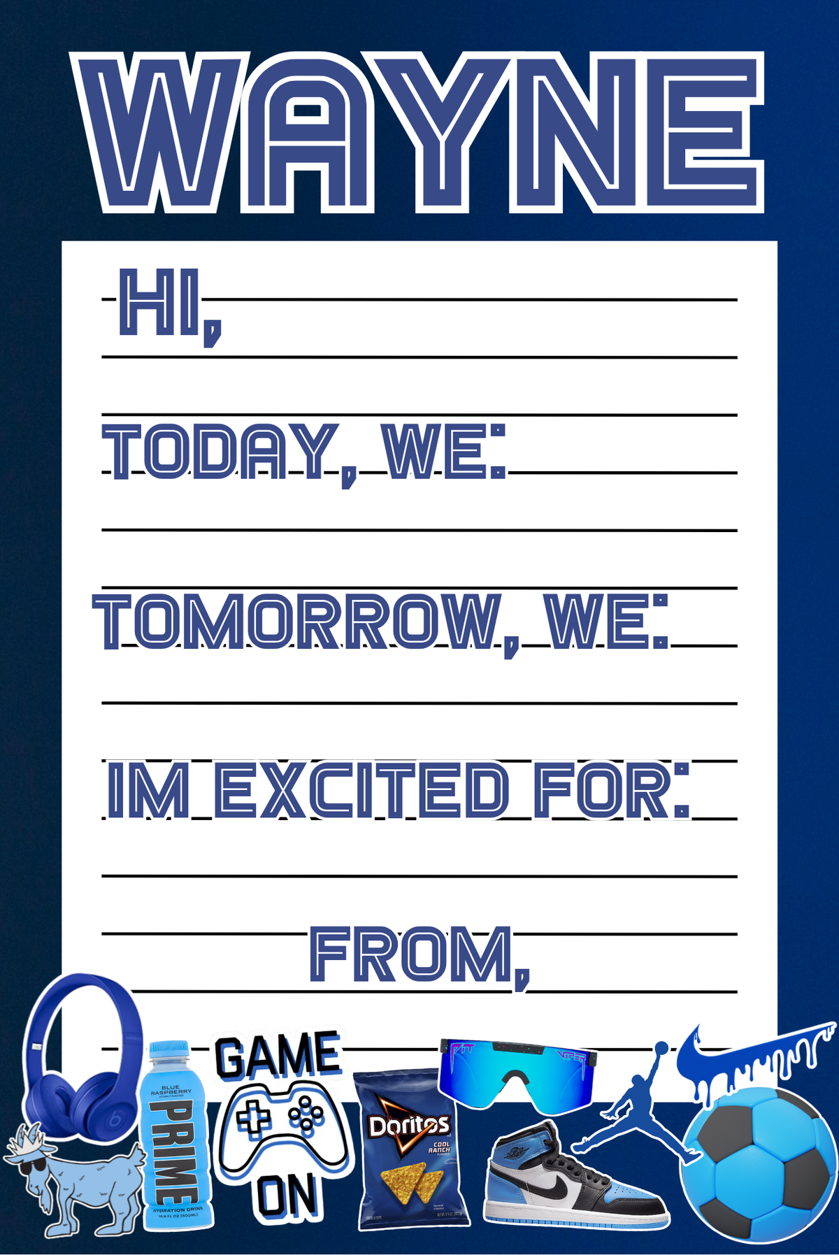 Camp Colors Boys Notepad
