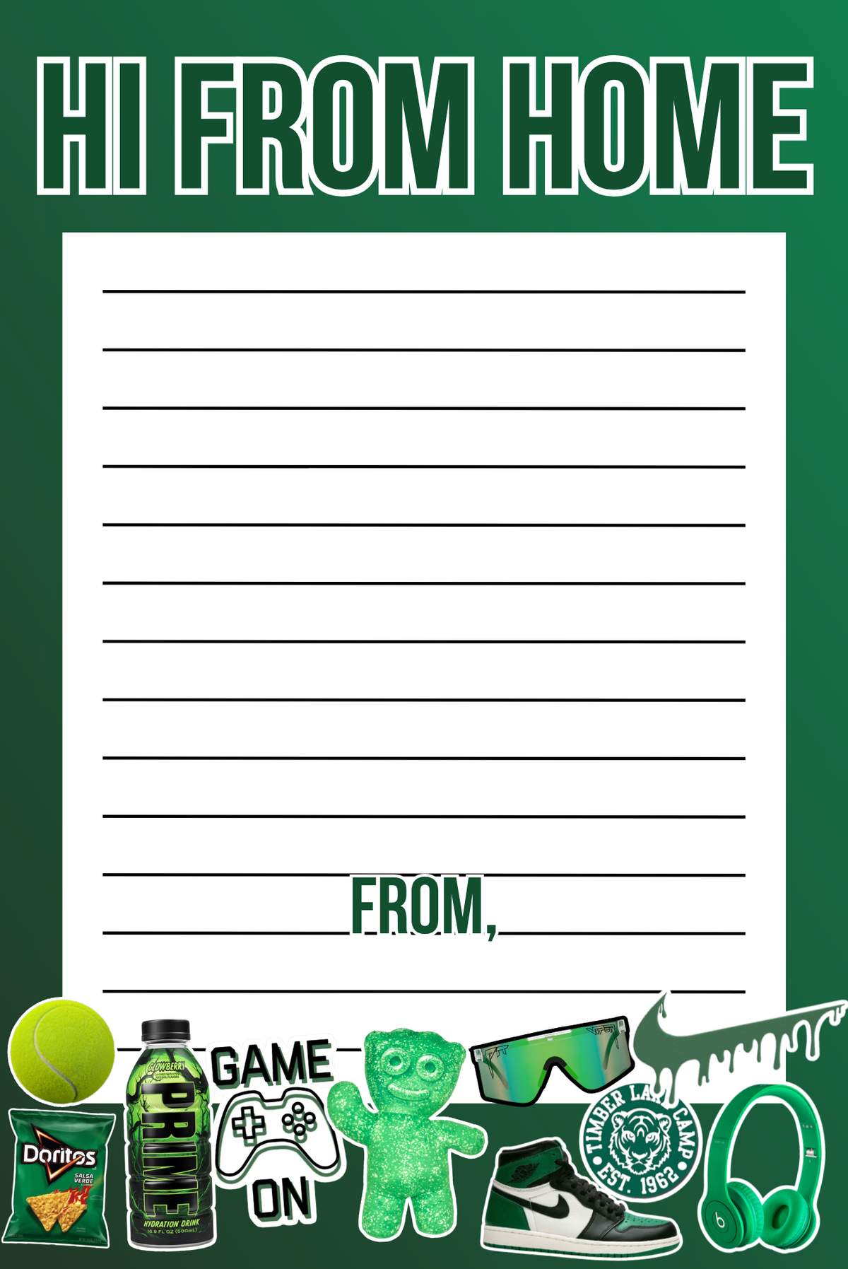 Camp Colors Boys Notepad