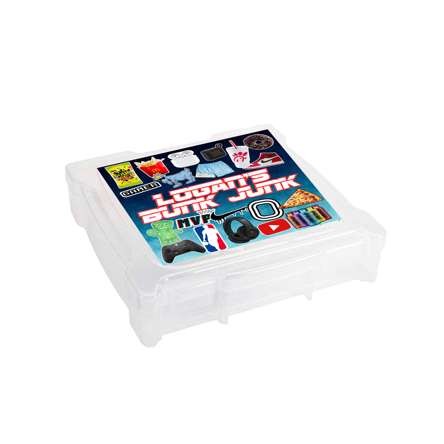 Boys Custom Name Bunk Junk Box