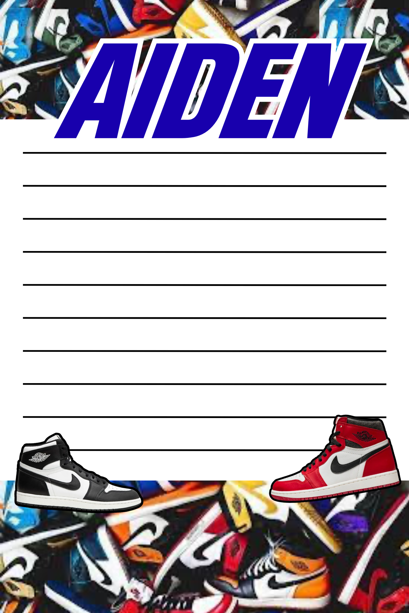 Sneaker Head Boys Notepad