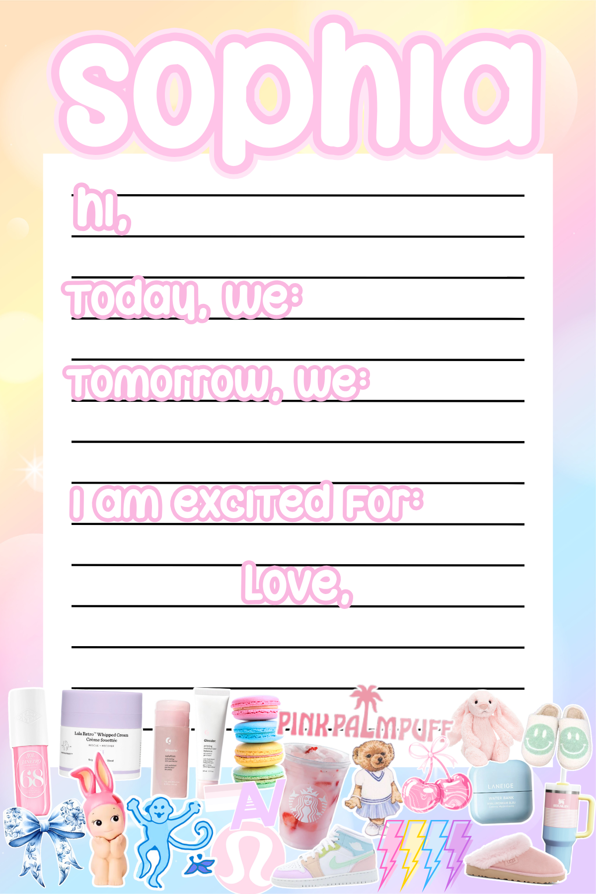 Pastel Preppy Notepad