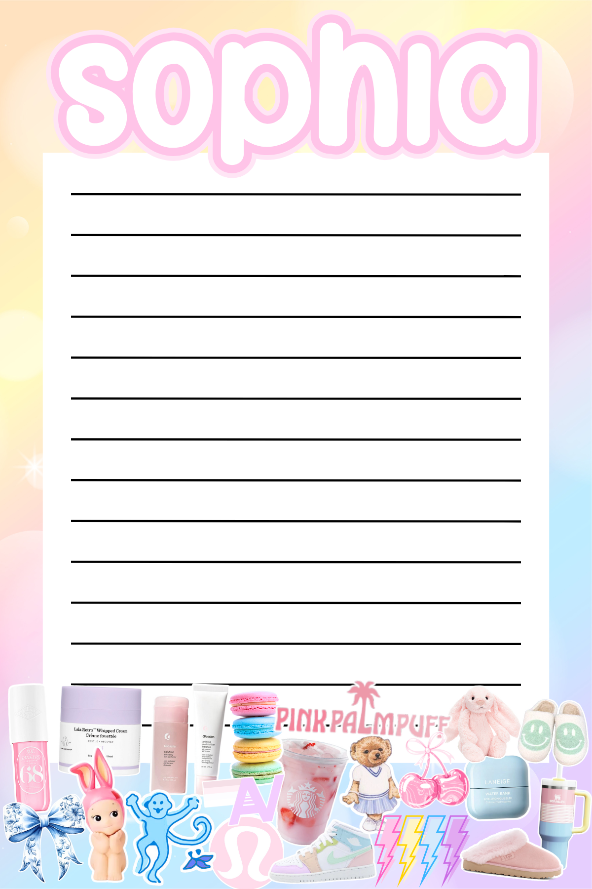 Pastel Preppy Notepad