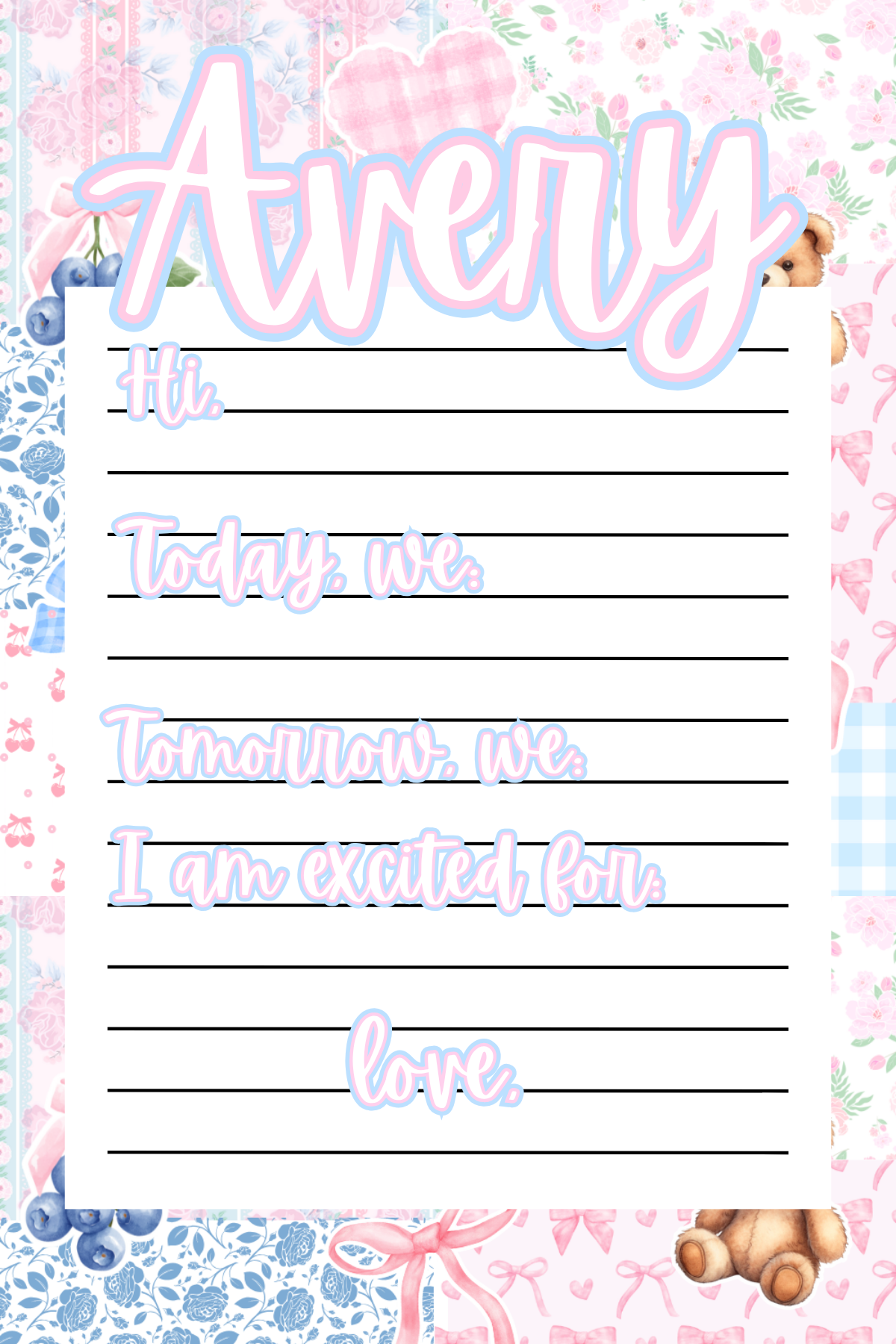 Coquette Collage Notepad