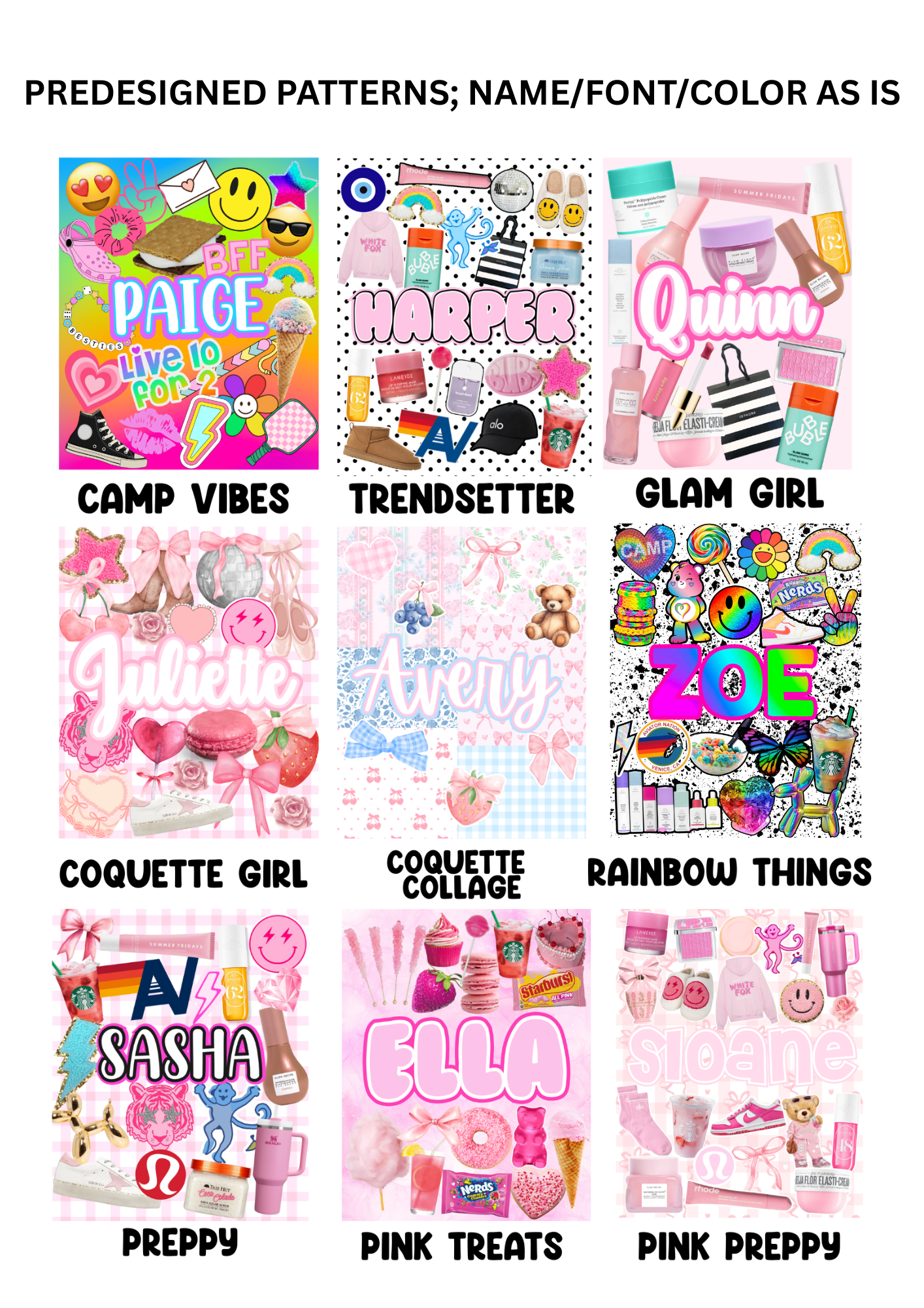 Girls Custom Name Bunk Junk Box