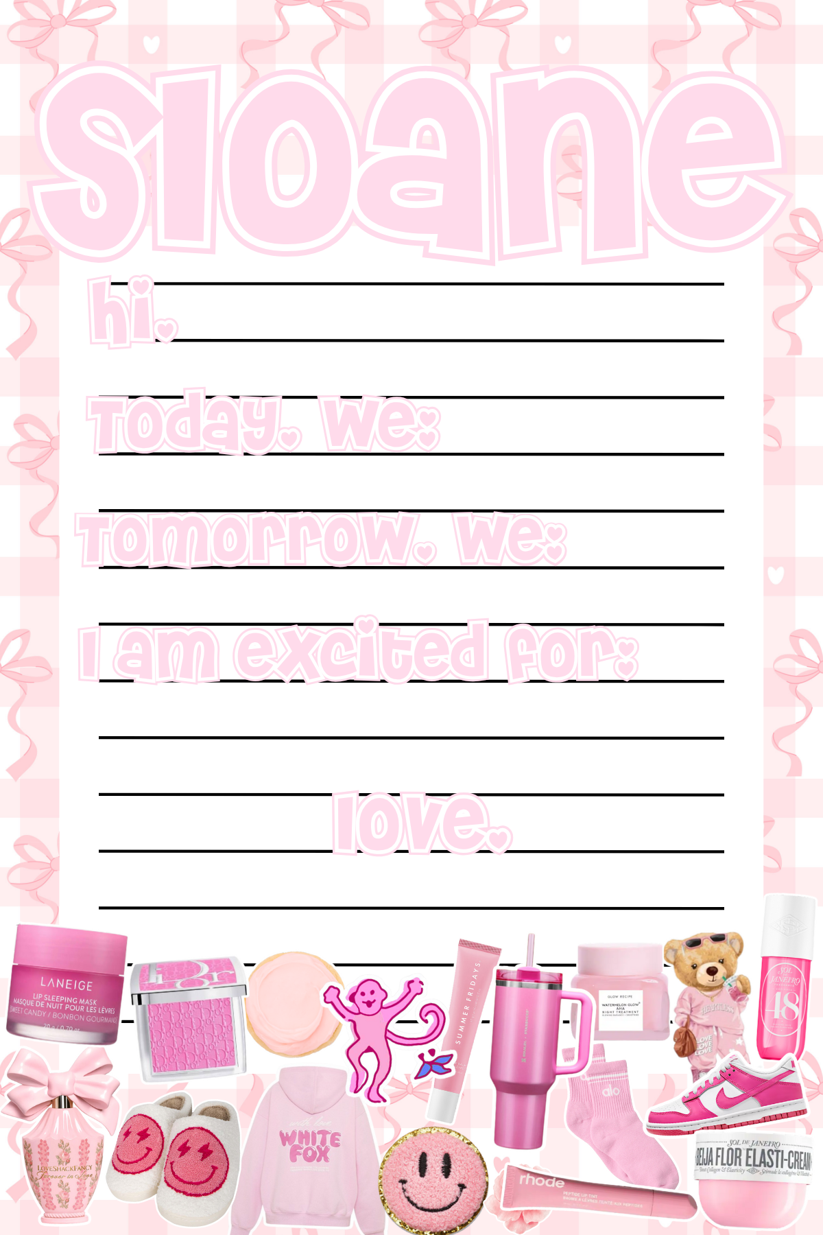 Pink Preppy Notepad
