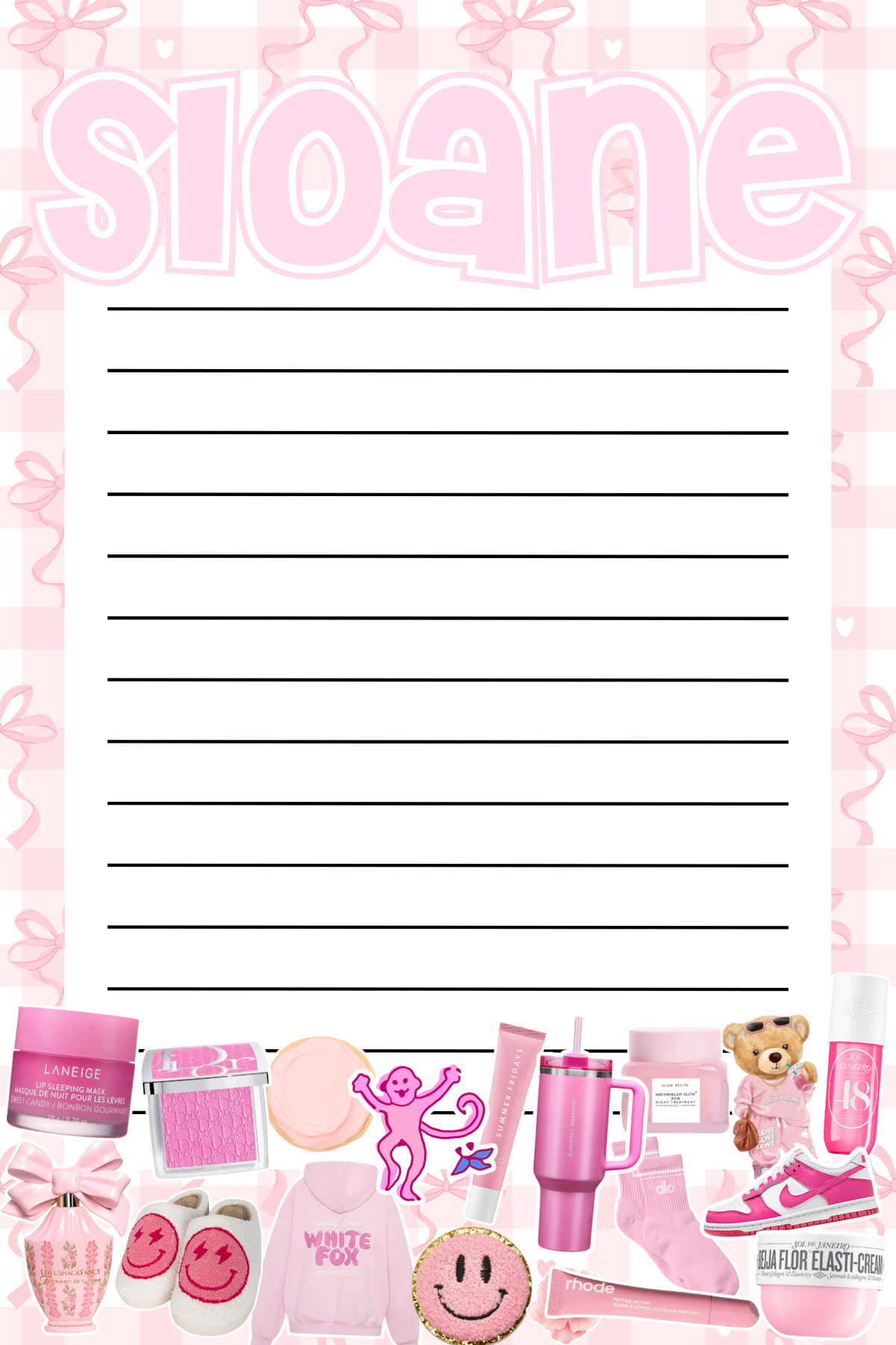Pink Preppy Notepad