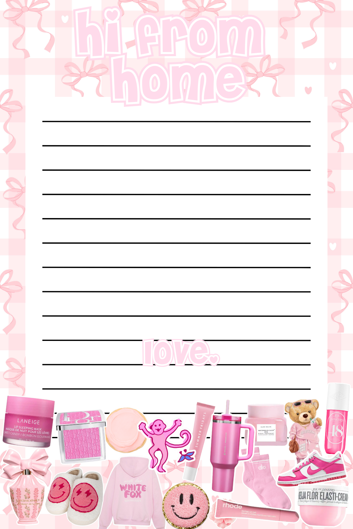 Pink Preppy Notepad
