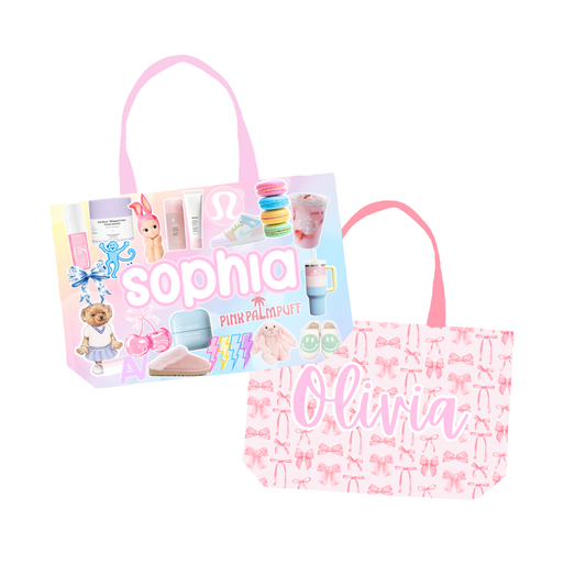 Girls Custom Fuzzy/Plush Tote