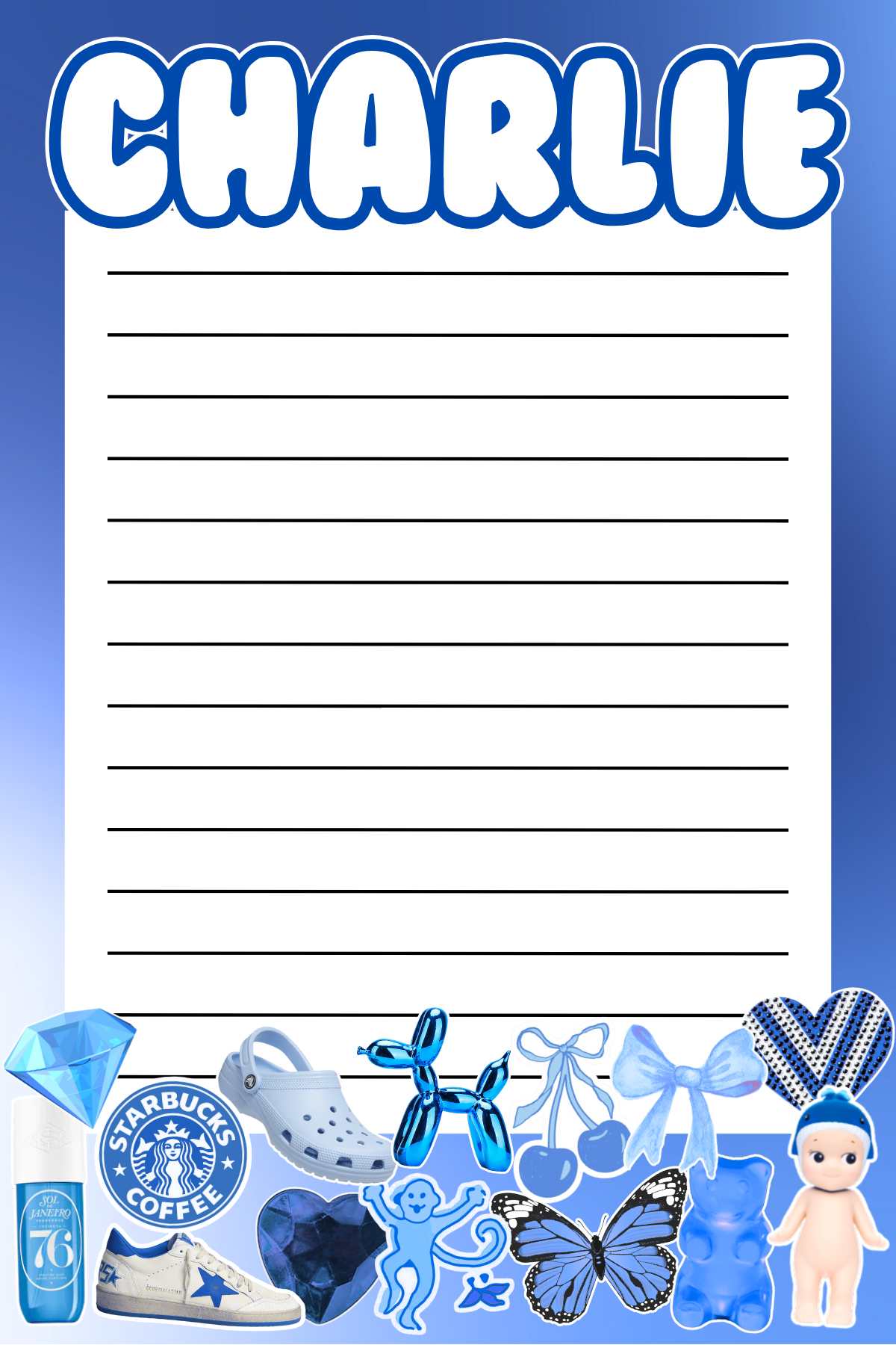 Camp Color Collage Notepad