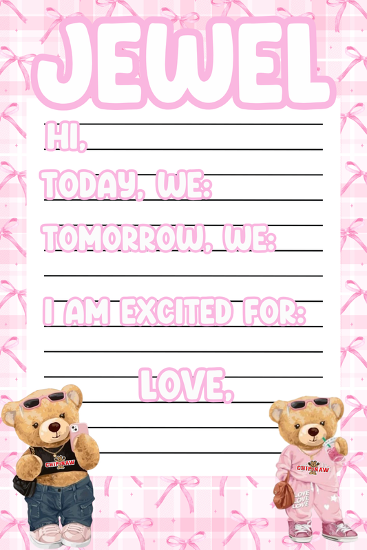 Bears n Bows Notepad